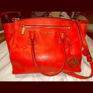 Orange Michael Kors tote